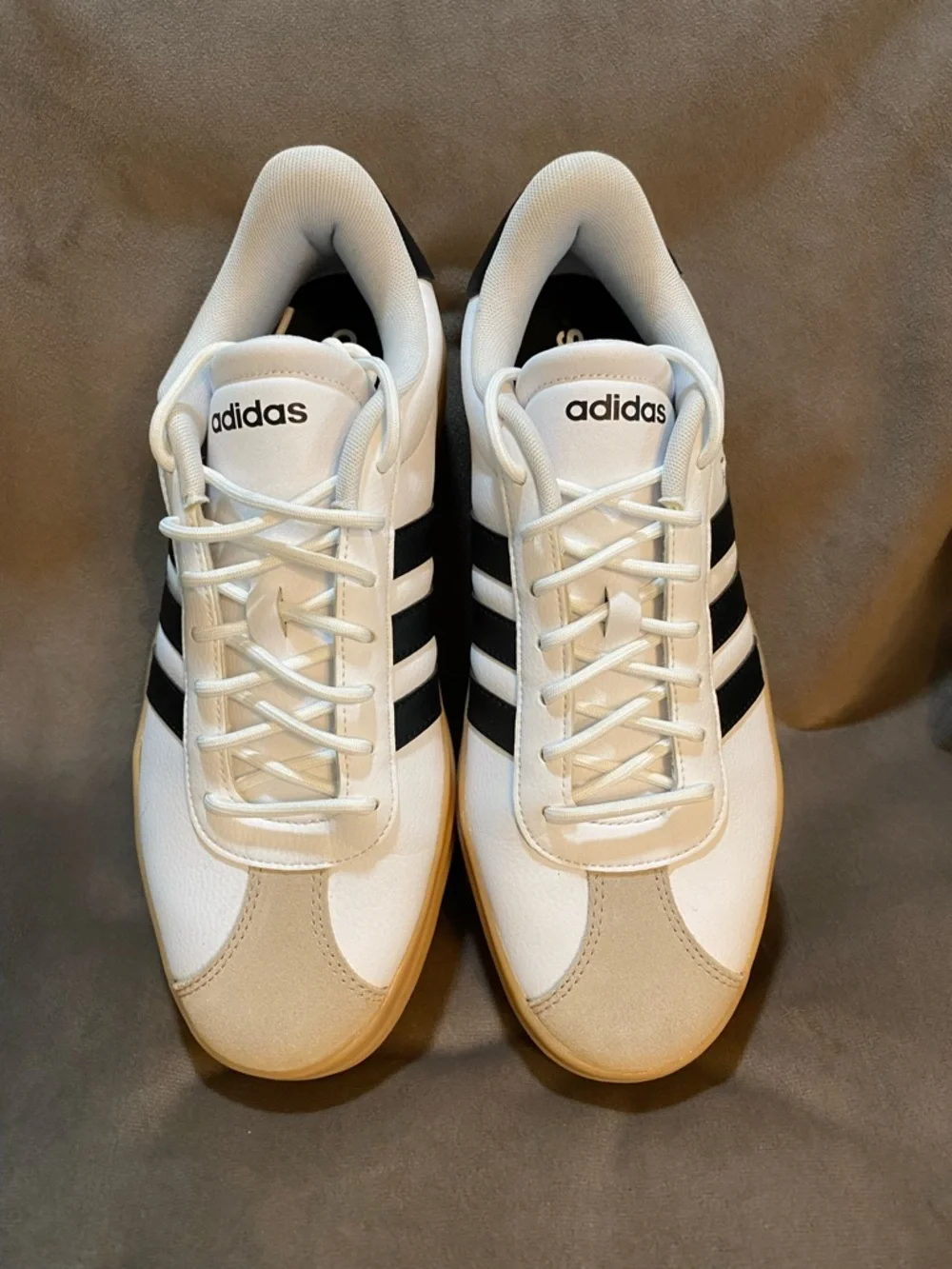 adidas White Black Gum-Soled Sneakers - Picture 7 of 7